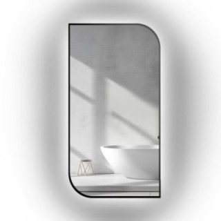 Zrkadlo v čiernom MDF SLIM ráme s osvetlením - SĹZA LED - farba rámu podľa vášho výberu
