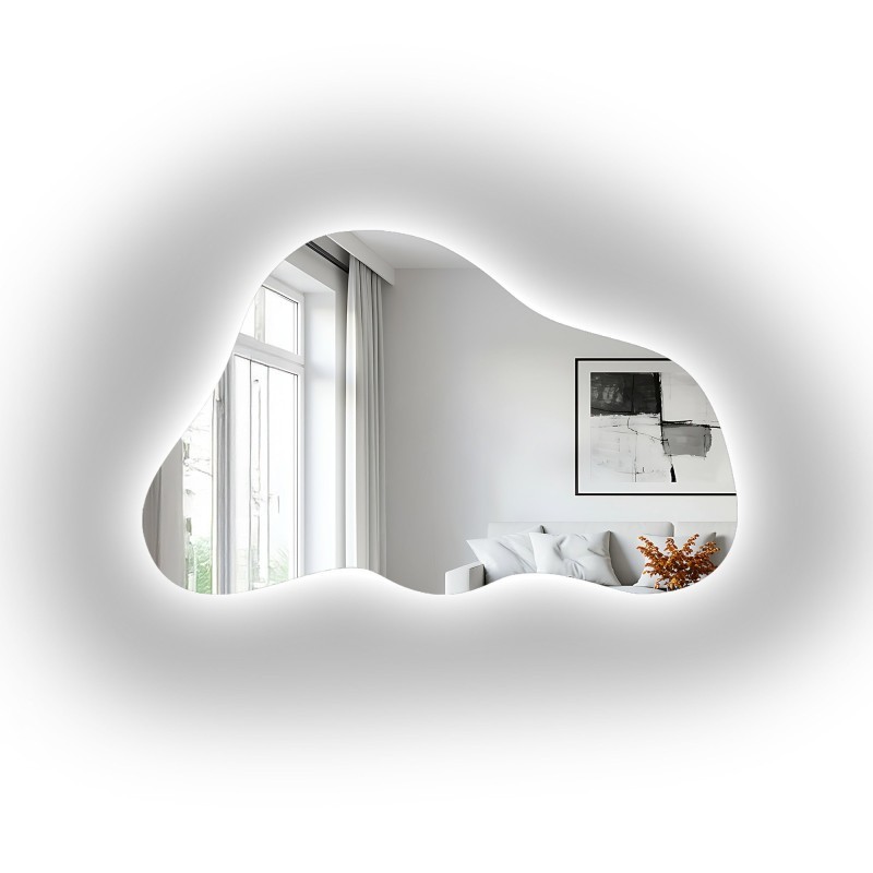 Asymetricke zrkadlo s podsvietením – PEBBLE LED