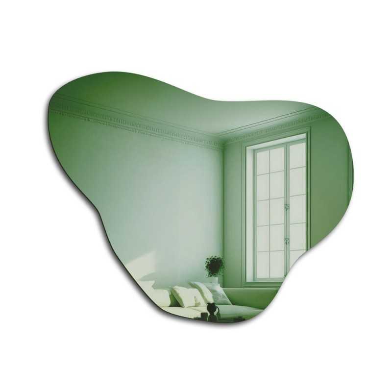 Nepravidelné zelené zrkadlo - EMERALD GREEN