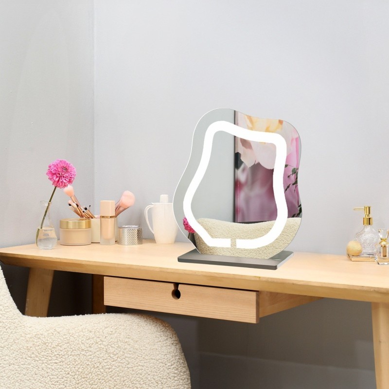Kozmetické zrkadlo s pieskovaným podsvietením - FLOW LED PETITE