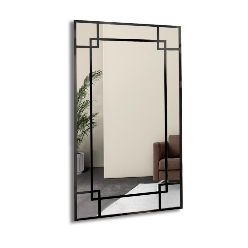 Loftové zrkadlo so zlatými priečkami z MDF – GABRIELA