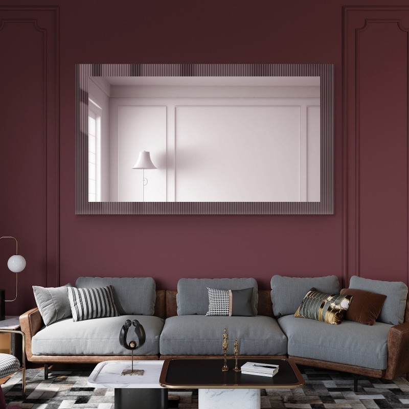 Dekoratívne obdĺžnikové zrkadlo na ornamentálnom skle Visiosun Classic - LUXORA CLARITY