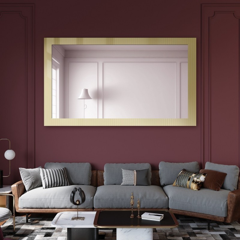 Dekoratívne obdĺžnikové zrkadlo na ornamentálnom skle Visiosun Classic - LUXORA CLARITY