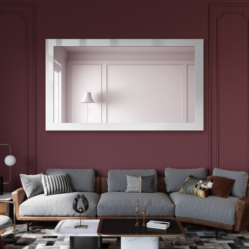 Dekoratívne obdĺžnikové zrkadlo na ornamentálnom skle Visiosun Classic - LUXORA CLARITY