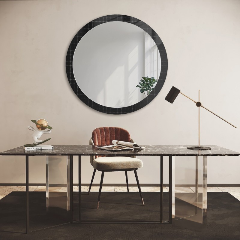 Dekoratívne okrúhle zrkadlo na ornamentálnom skle Master Flex - LUXORA FROSTED