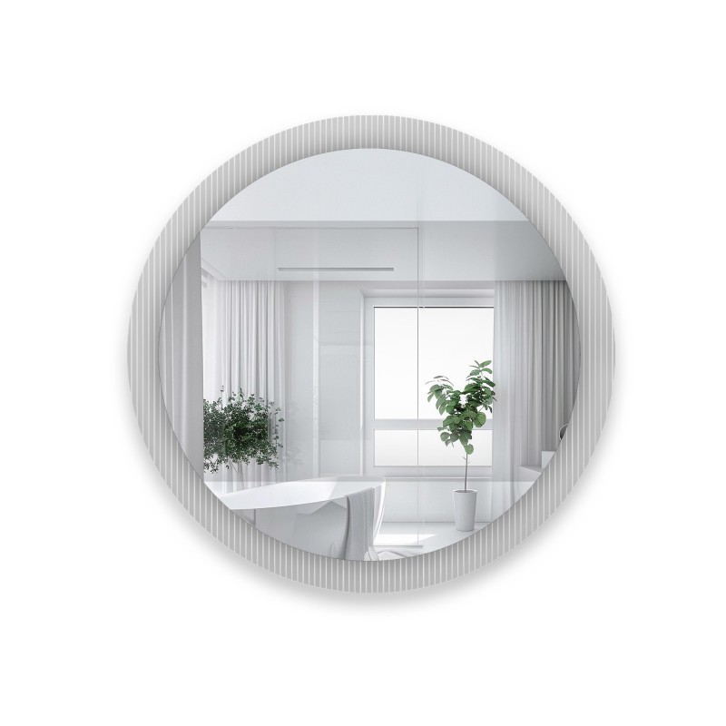 Dekoratívne okrúhle zrkadlo na ornamentálnom skle Visiosun Classic - LUXORA GLIMMER
