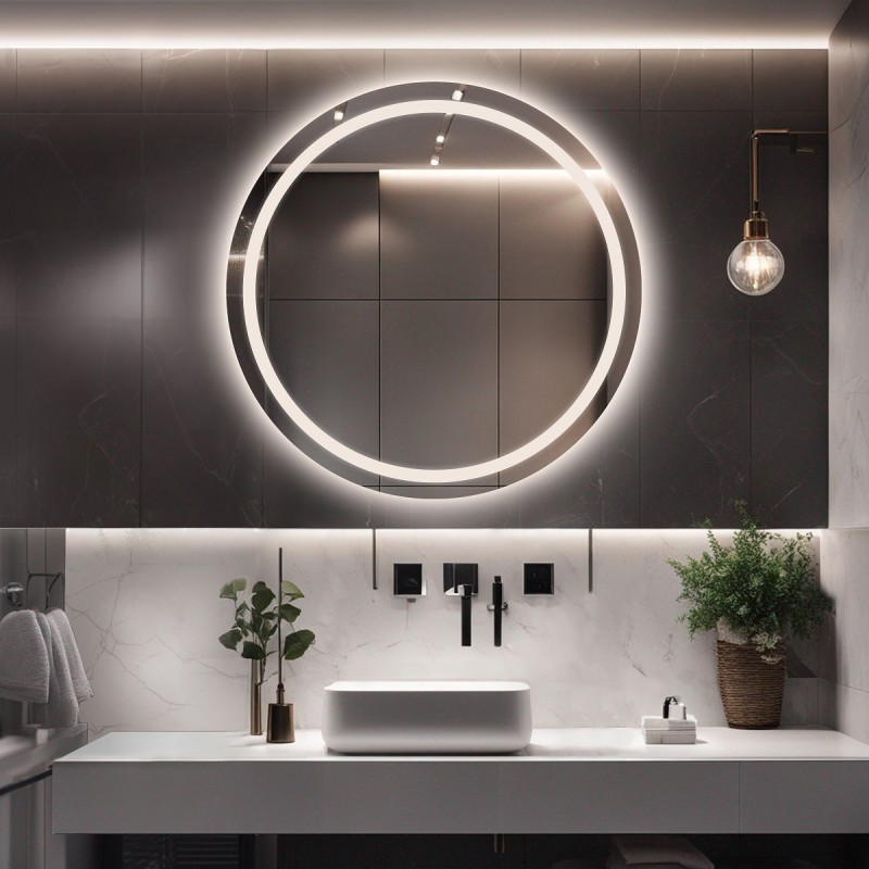 Okrúhle kúpeľňové zrkadlo s osvetlením MAIA LED