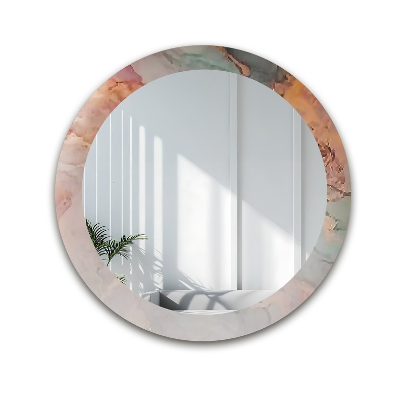 Okrúhle zrkadlo na pastelovom mramore – MARBLE EUSTOMA