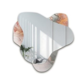 Nepravidelné zrkadlo na ružovom mramore – MARBLE FIORATO