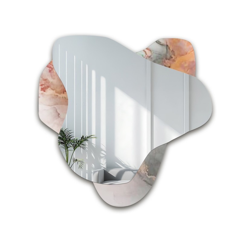 Nepravidelné zrkadlo na ružovom mramore – MARBLE FIORATO