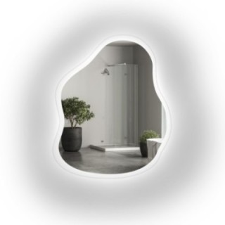 Zrkadlo s organickým tvarom na float skle s podsvietením - STONE GLASS LED