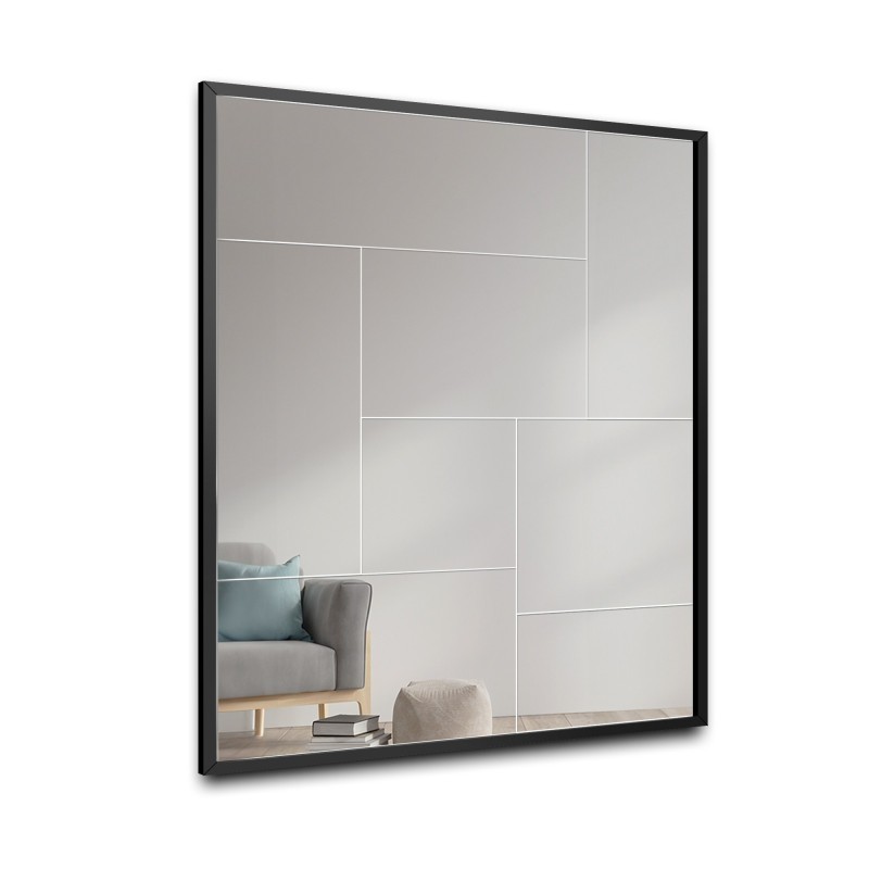 Moderné zrkadlo od Mirrors - TETRIS - v krásnom čiernom ráme