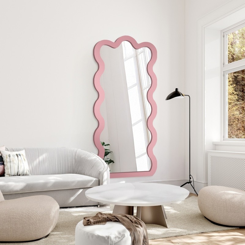 Nepravidelné zrkadlo s MDF rámom - BLOBS WAVE