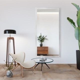 Zrkadlo Glamour v sýtom bielom ráme - 6004004