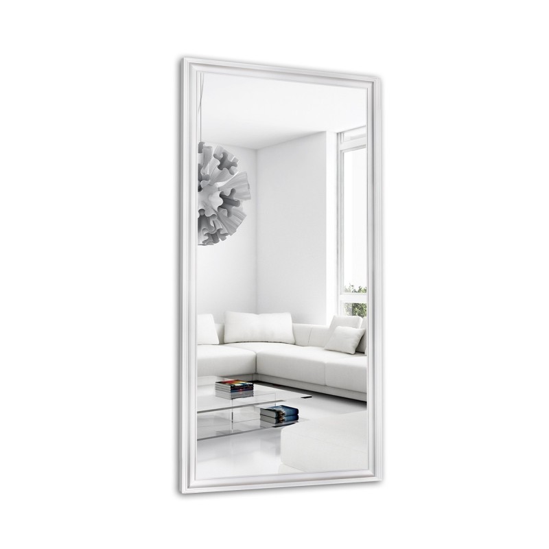 Zrkadlo Glamour v sýtom bielom ráme - 6004004