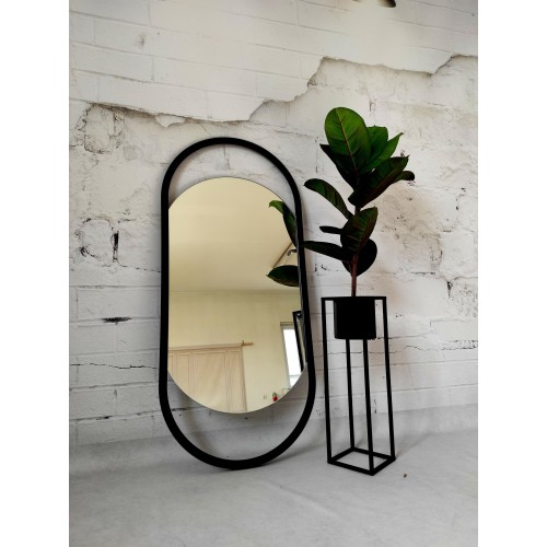 Oválne zrkadlo v čiernom... 2