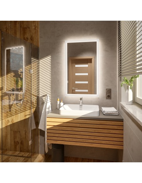 Obdĺžnikové zrkadlo s osvetlením - MOIRA LED