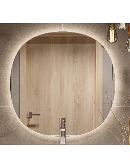 Nepravidelné zaoblené kúpeľňové zrkadlo s osvetlením - LAOS LED