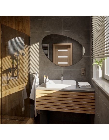 Kúpeľňové zrkadlo s nepravidelným tvarom - OBSYDIAN