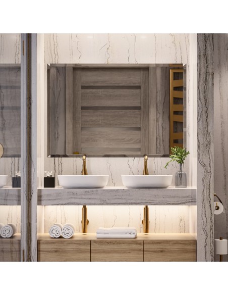 Obdĺžnikové skosené zrkadlo do kúpeľne - FAZA na mieru