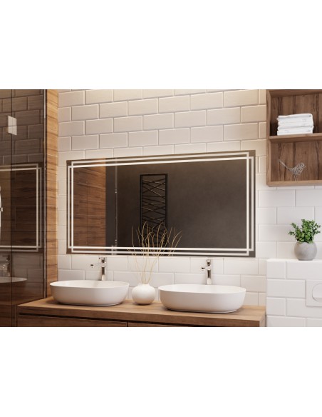 Obdĺžnikové zrkadlo s osvetlením - MARLA LED