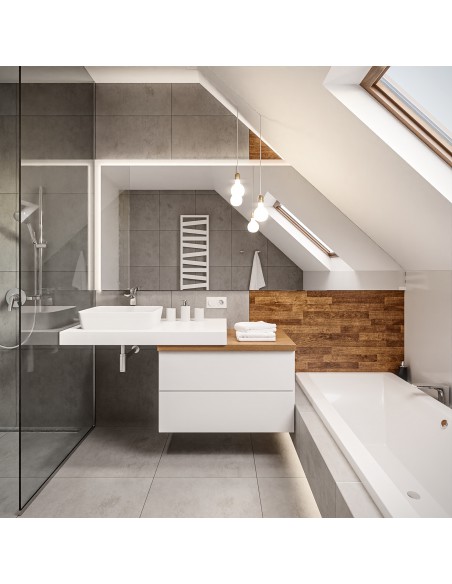 Pieskované zrkadlo na podkrovie - NA MIERU - RABA LED