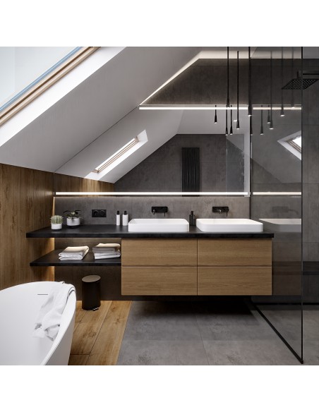 Pieskované zrkadlo na podkrovie - NA MIERU - NETTA LED