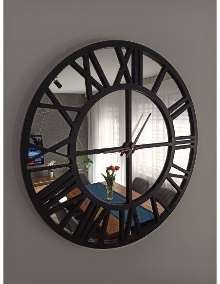 Zrkadlové nástenné hodiny Loft - ORES - farba rámu podľa vášho výberu