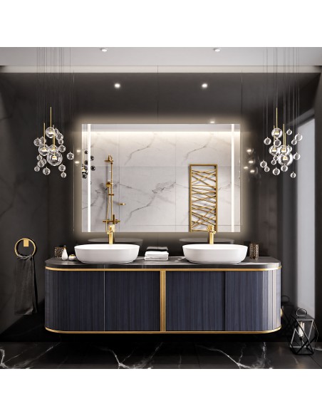 Obdĺžnikové kúpeľňové zrkadlo s osvetlením - FLAWIA LED