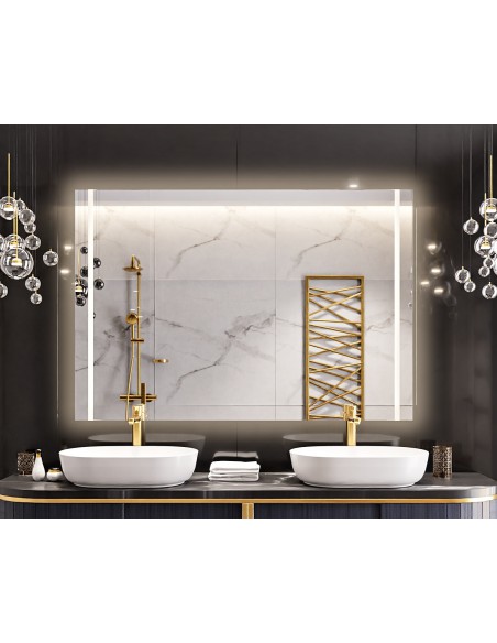 Obdĺžnikové kúpeľňové zrkadlo s osvetlením - FLAWIA LED