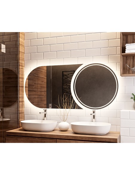 Moderné dvojdielne kúpeľňové zrkadlo s osvetlením - APOLLO LED II