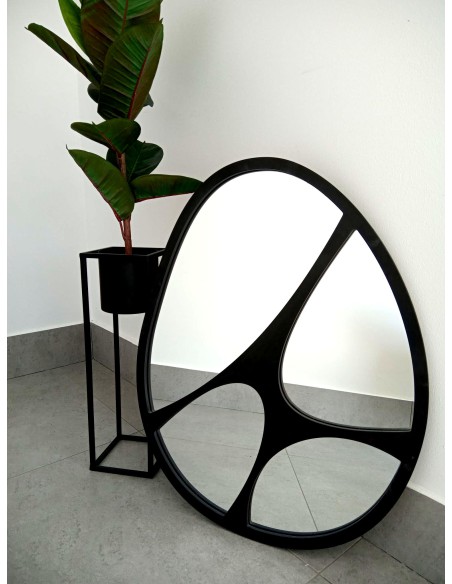 Zrkadlo v matnom čiernom MDF ráme - FIGO MDF - farba rámu na výber