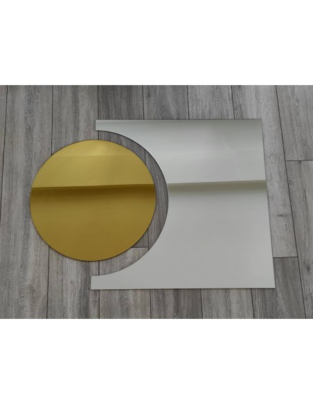 Súprava kúpeľňových zrkadiel kruh a kométa s dekoratívnym panelom - KOSMIK II