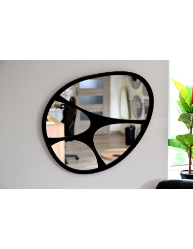 Zrkadlo v matnom čiernom MDF ráme -...