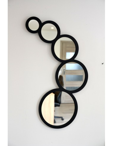 Dekoratívne zrkadlo 5 koliesok v ráme...