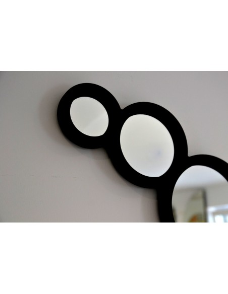 Dekoratívne zrkadlo 5 koliesok v ráme z MDF - DYZMA - farba rámu podľa vášho výberu