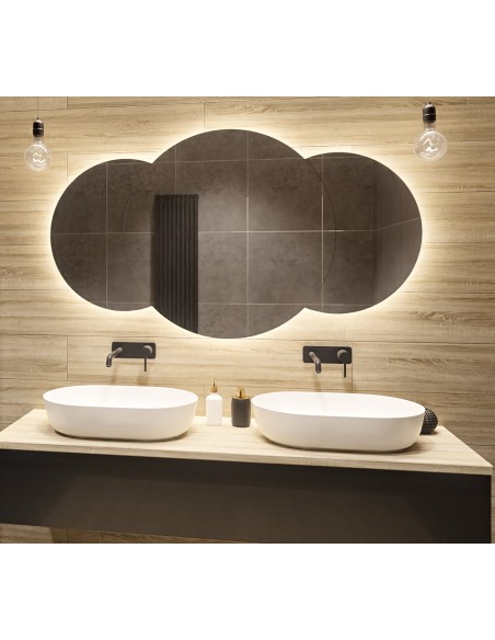 Súprava kúpeľňových zrkadiel s podsvietením - UNIVERSE DOUBLE LED