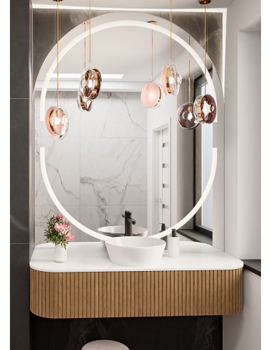 Polovičné oválne kúpeľňové zrkadlo s...