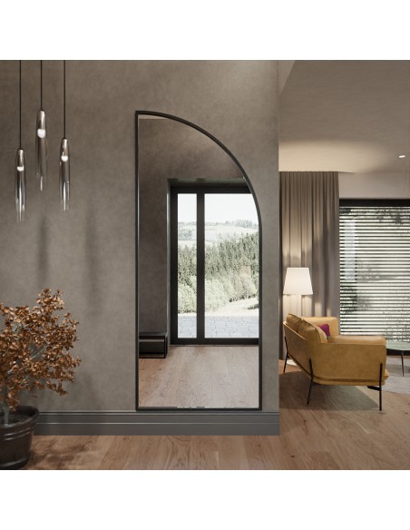 Zrkadlo v matnom čiernom MDF ráme - GREGOR - farba rámu na výber