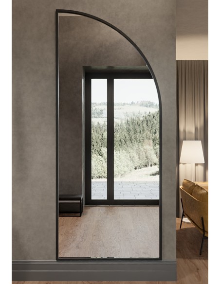 Zrkadlo v matnom čiernom MDF ráme - GREGOR - farba rámu na výber