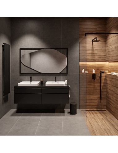 Organické zrkadlo v čiernom MDF ráme...