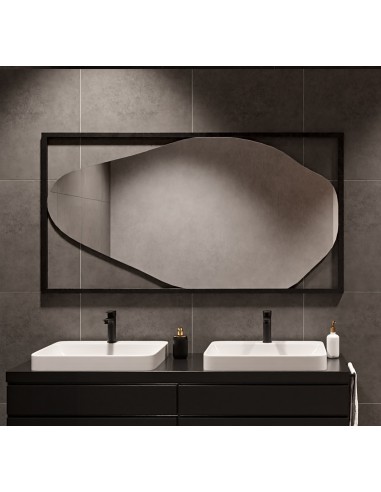 Organické zrkadlo v čiernom MDF ráme...