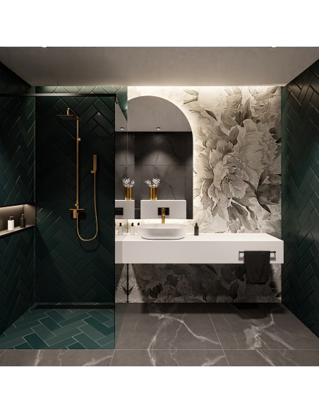 Polovičné oválne kúpeľňové zrkadlo s brúsenou stranou s osvetlením - FRANK LED WALL SIDE