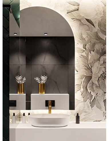 Polovičné oválne kúpeľňové zrkadlo s...