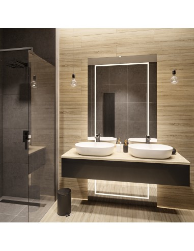 Obdĺžnikové zrkadlo z dvoch častí s...