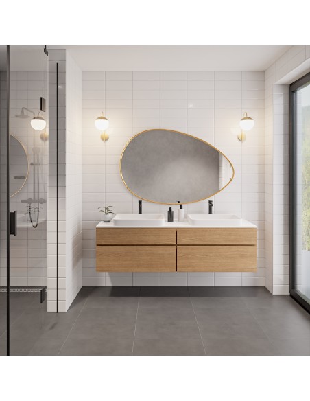 Organické zrkadlo v zlatom ráme MDF SLIM- ZOE - farba rámu podľa vášho výberu