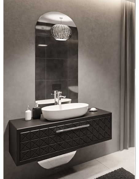 Oválne kúpeľňové zrkadlo z dvoch častí - NIKO