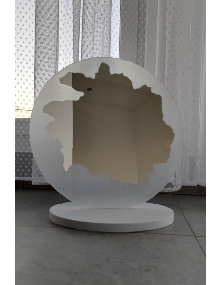 Okrúhle kozmetické zrkadlo na stojane - BLUMI