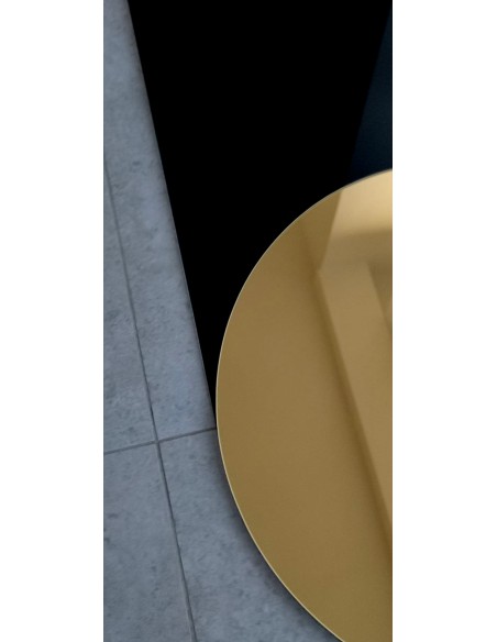 Exkluzívne oválne dekoratívne zrkadlo s čiernym lakobelom - ONYX