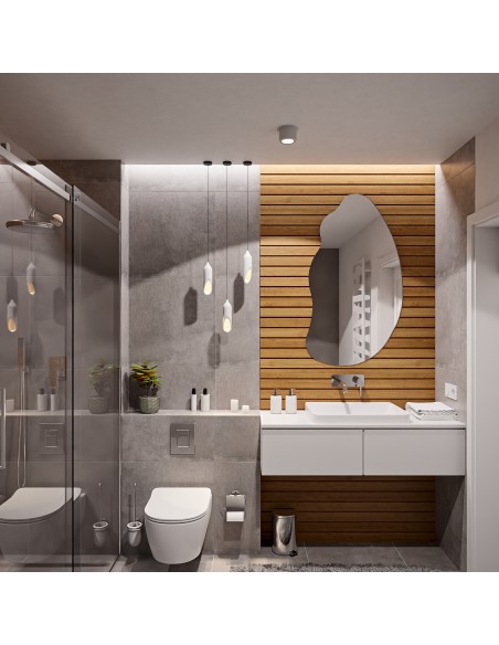 Dekoratívne zrkadlo s organickým tvarom - TOPAZ